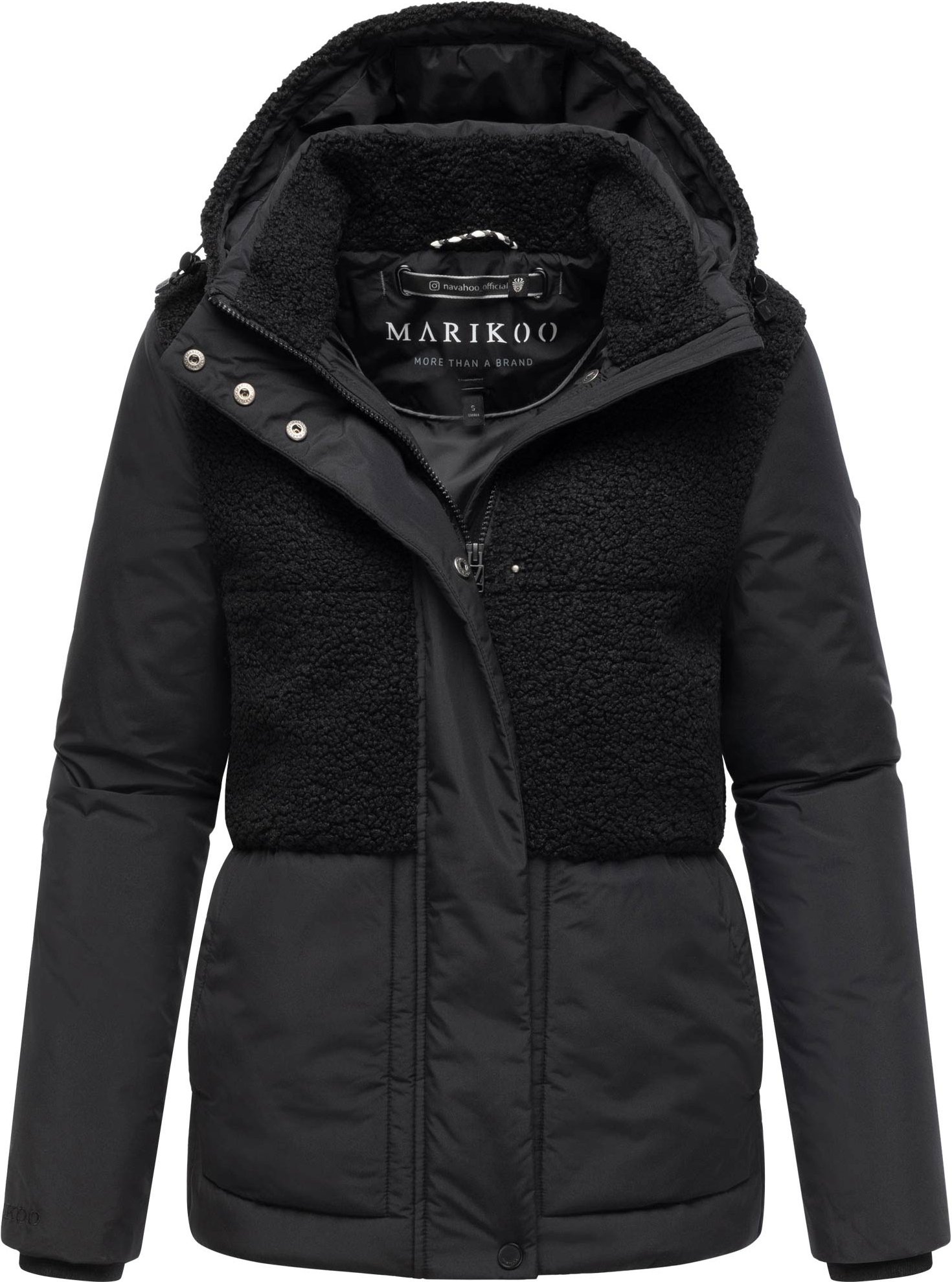 Marikoo Damen Winterjacke Sheeta mit Teddyfleece & Kapuze
