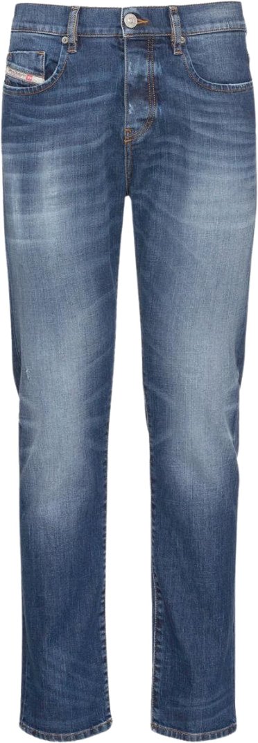 Diesel - D-strukt - Blaue Jeanshose Mit Großem Patch