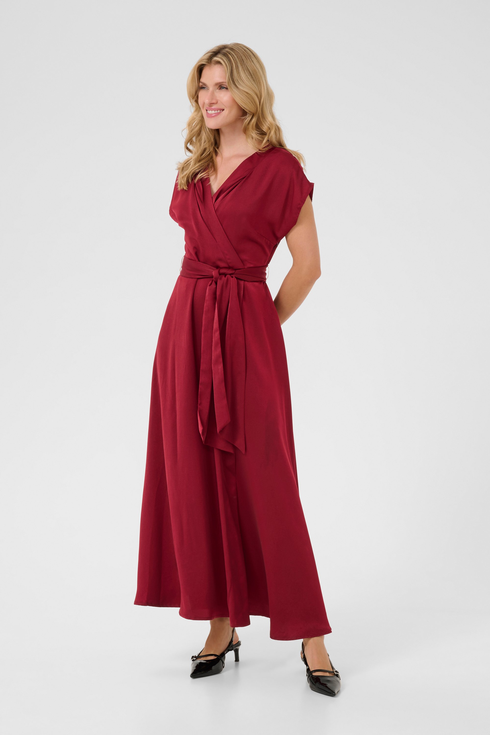 Kleid Weibliche Silhouette Cabernet wine