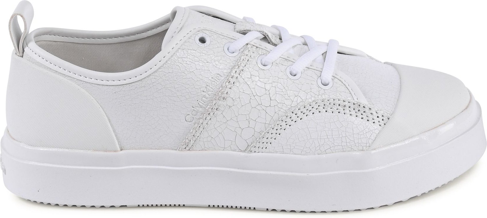 Rissiges Leder Lowtop Sneaker