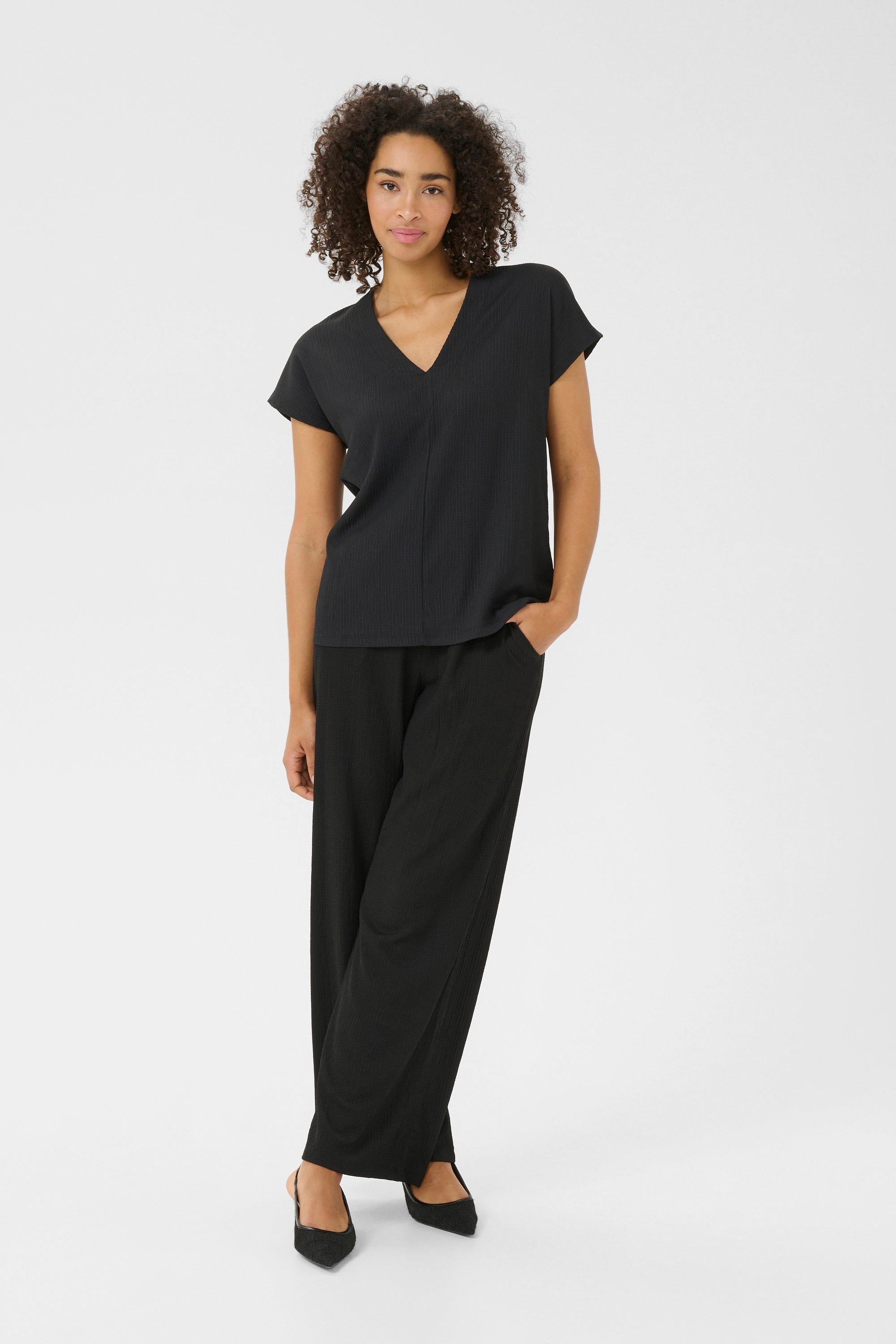 Thumbnail - Ärmellose Bluse Casual fit Black