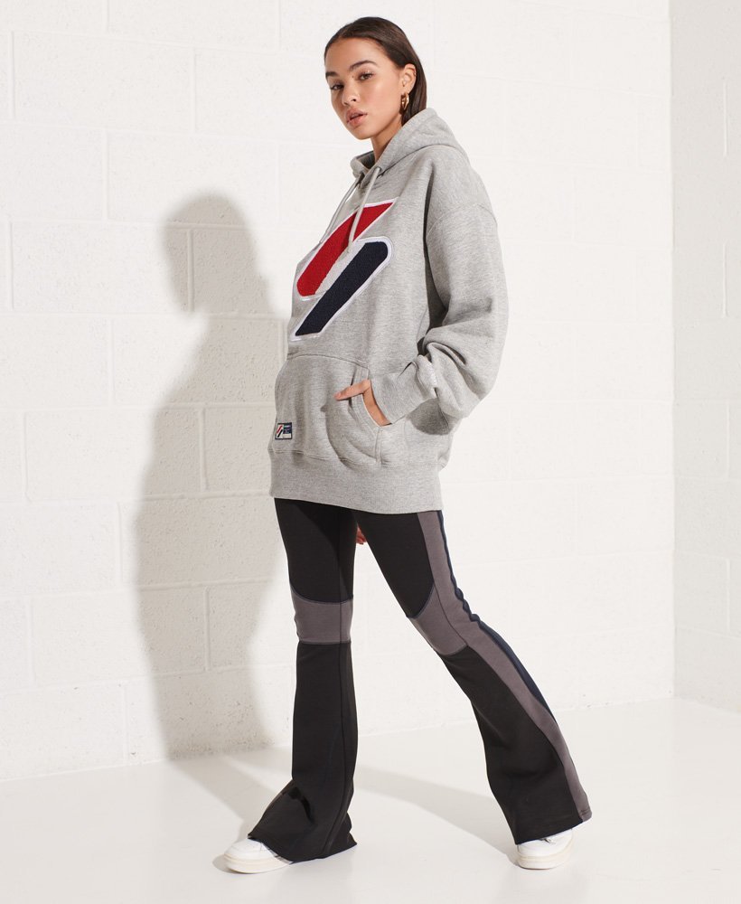 Superdry Oversize Kapuzenpullover mit Code und Chenille-Logo