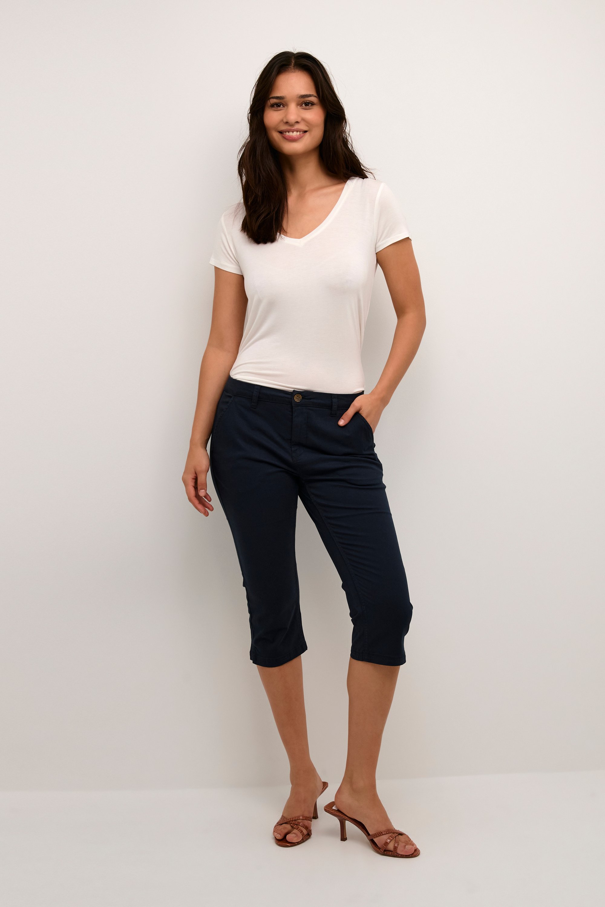 Capri-Hosen Slim/Regulärschnitt Salute blue