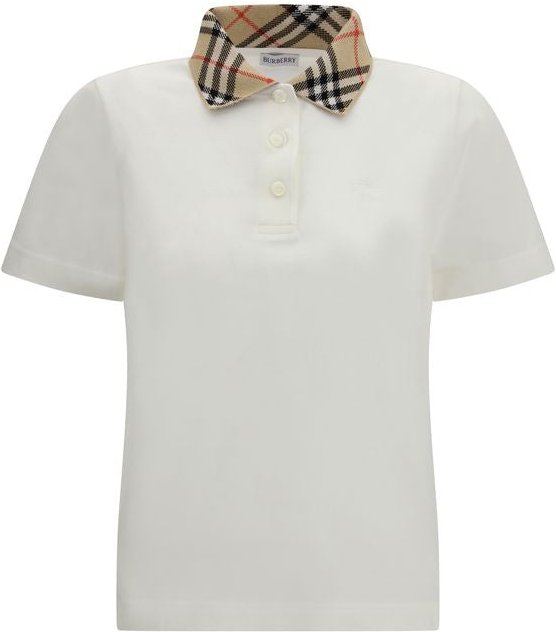 Burberry Weißes Baumwoll-Polohemd