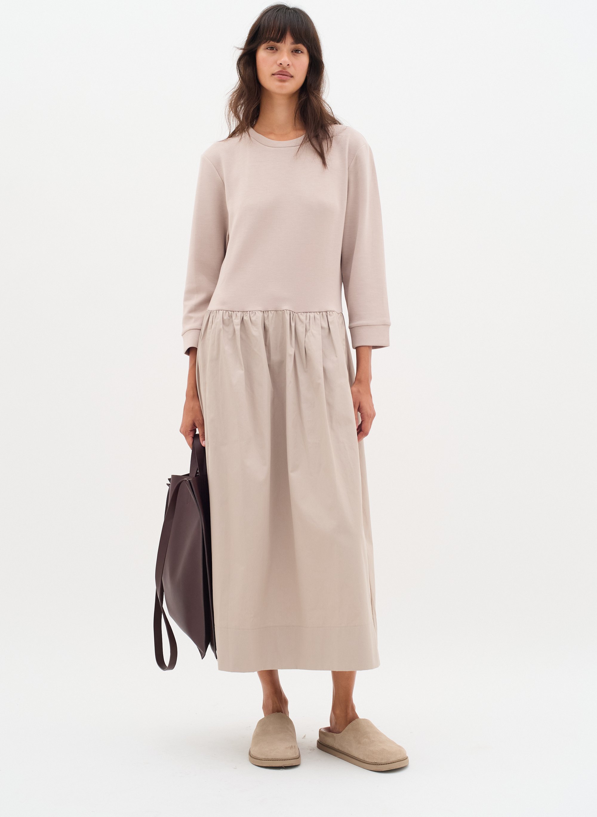 Thumbnail - Jerseykleid Relaxed fit Clay beige