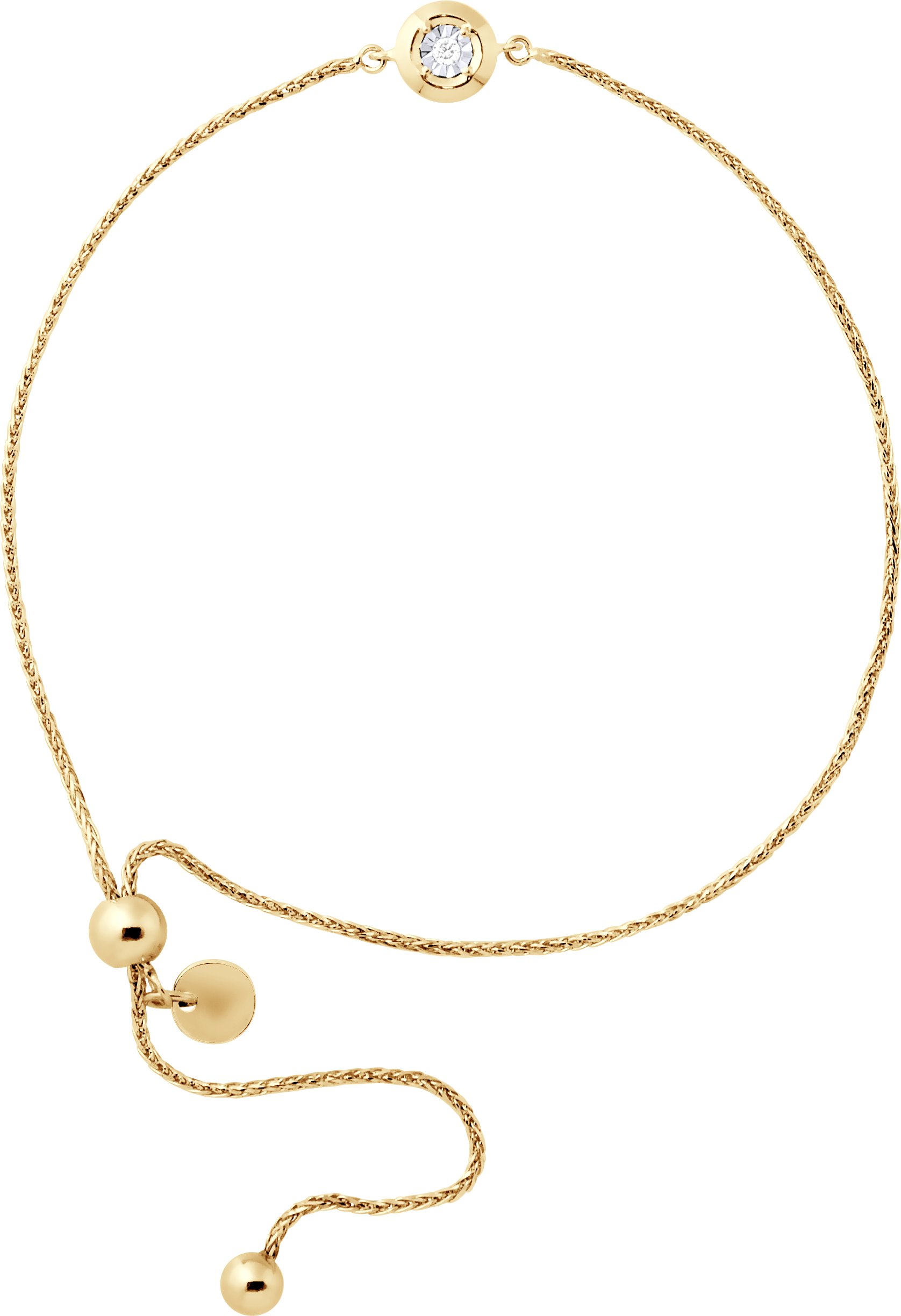 Diamantarmband Solitär 0,02 0,50 Karat Karat Illusion Gelbgold