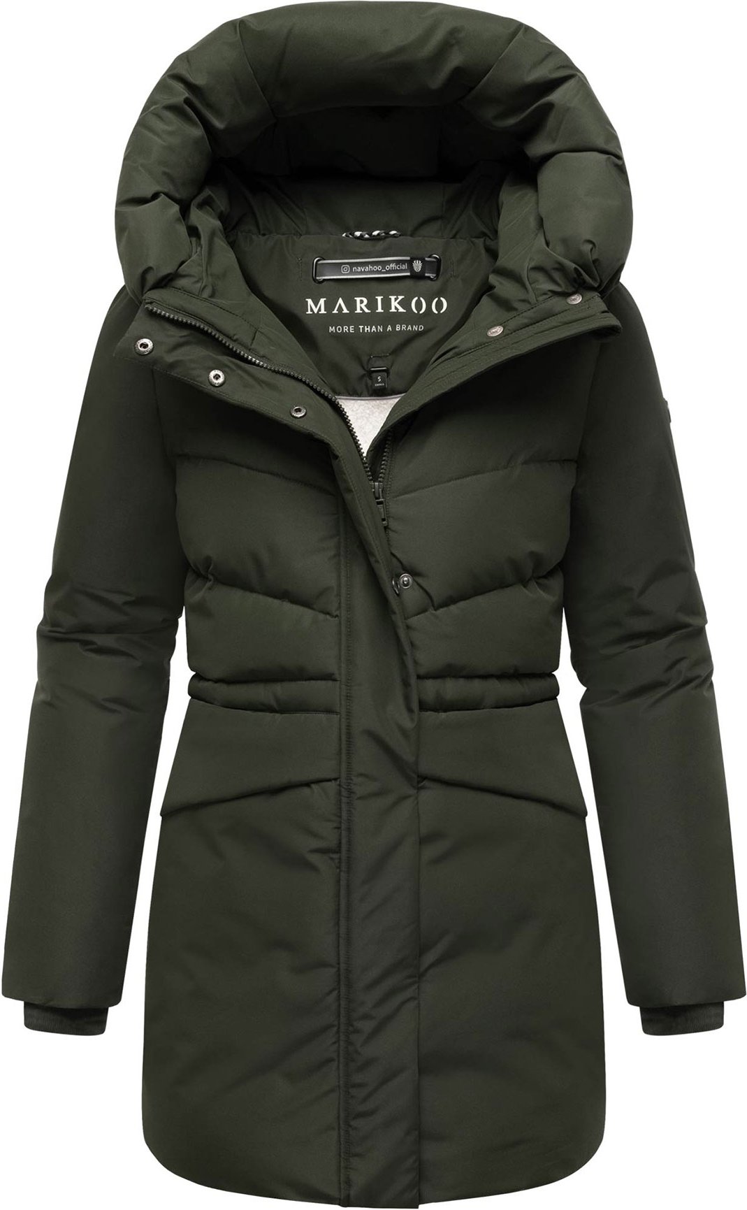 Marikoo Damen Winterjacke Delilah mit Fleecefutter & Taillenregulierung