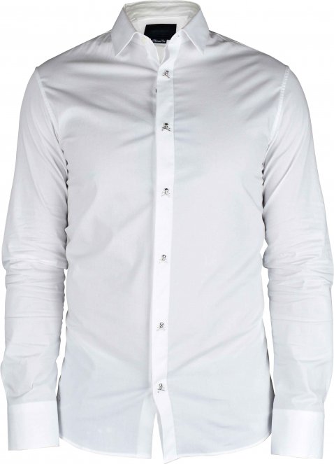 Philipp Plein LS Skull Hemd Weiß