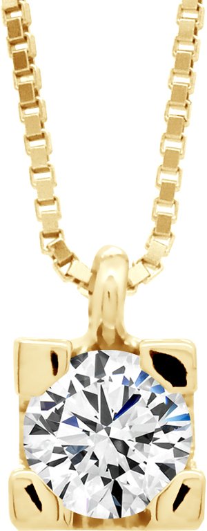 DIADEMA - Halskette mit Diamanten - venezianische Kette aus Gelbgold