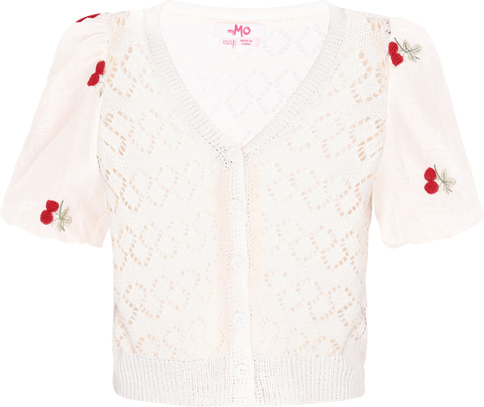 Mymo Strickjacke Frauen cremefarben