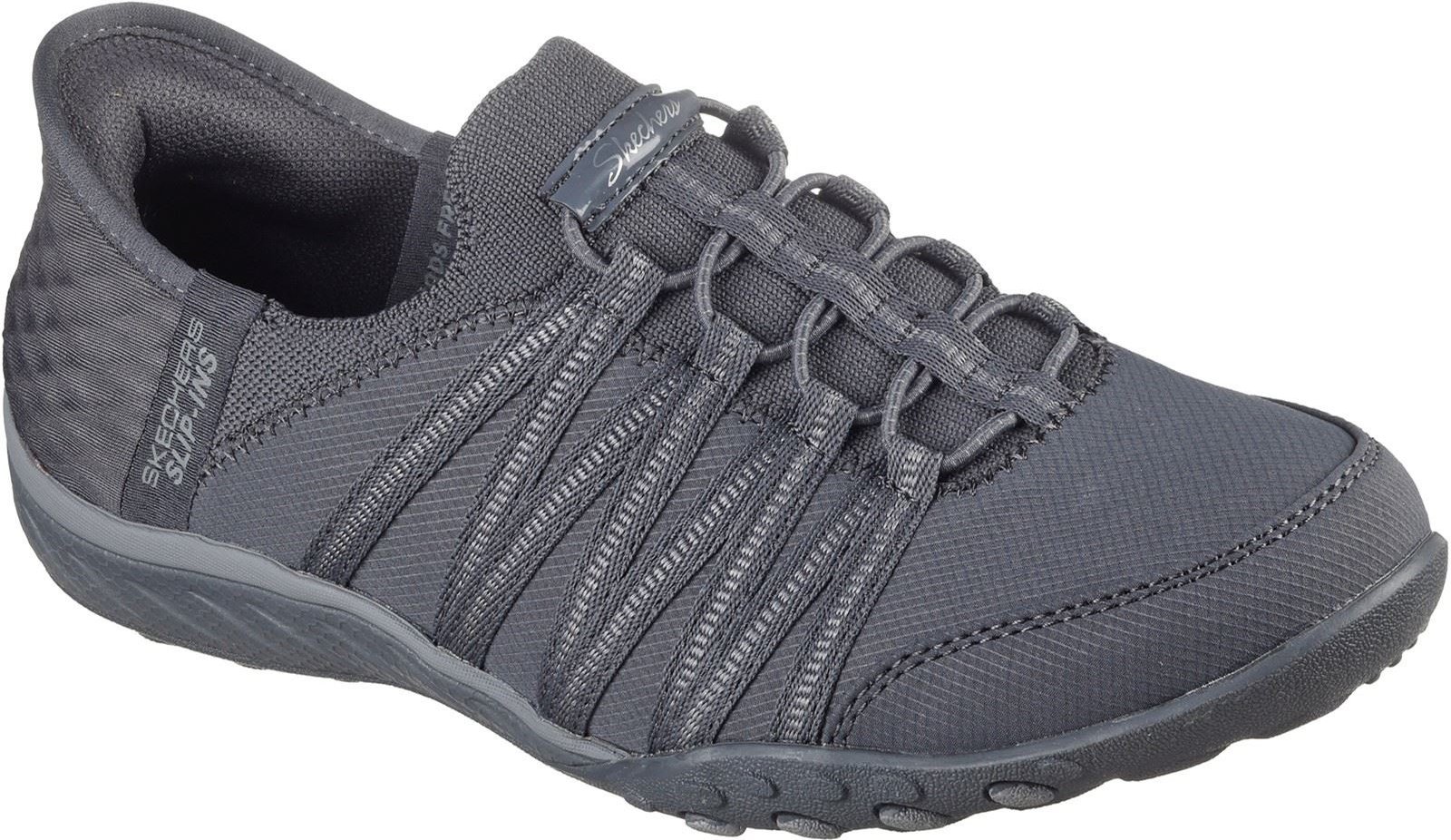 Thumbnail - Skechers Breathe-Easy - Roll-With-Me Textil Damen Sneaker in Anthrazit