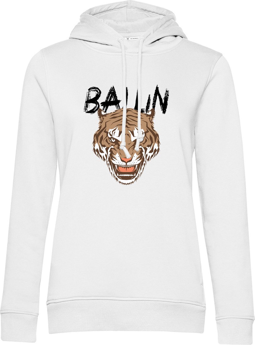 Tiger Hoodie von Ballin Est. 2013 in der farbe Weiss und in größe L.