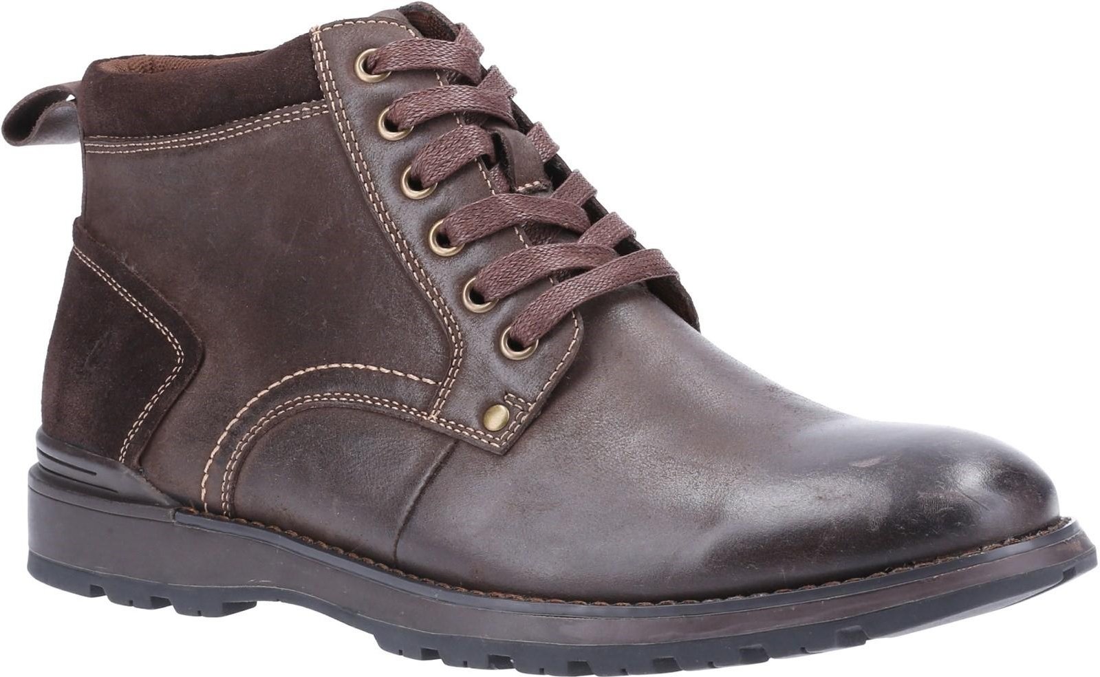 Hush Puppies Herren Dean Lederstiefel (Braun)