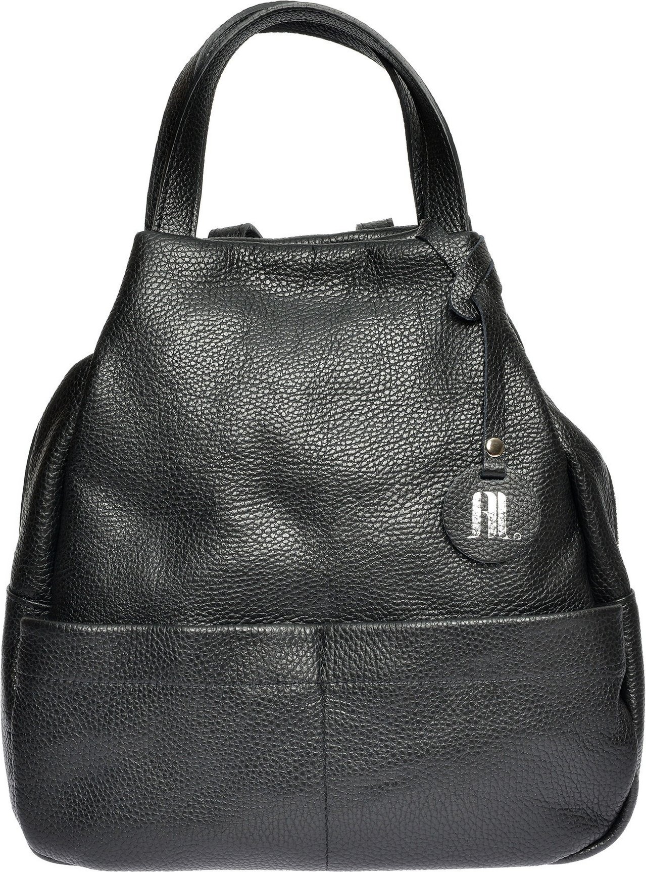 Anna Luchini Schwarz Rindsledertasche