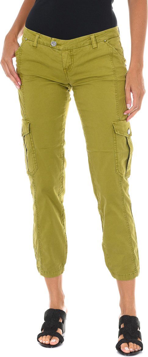 MET Damen Cargoy Regular Fit Knöchellange Hose Grün