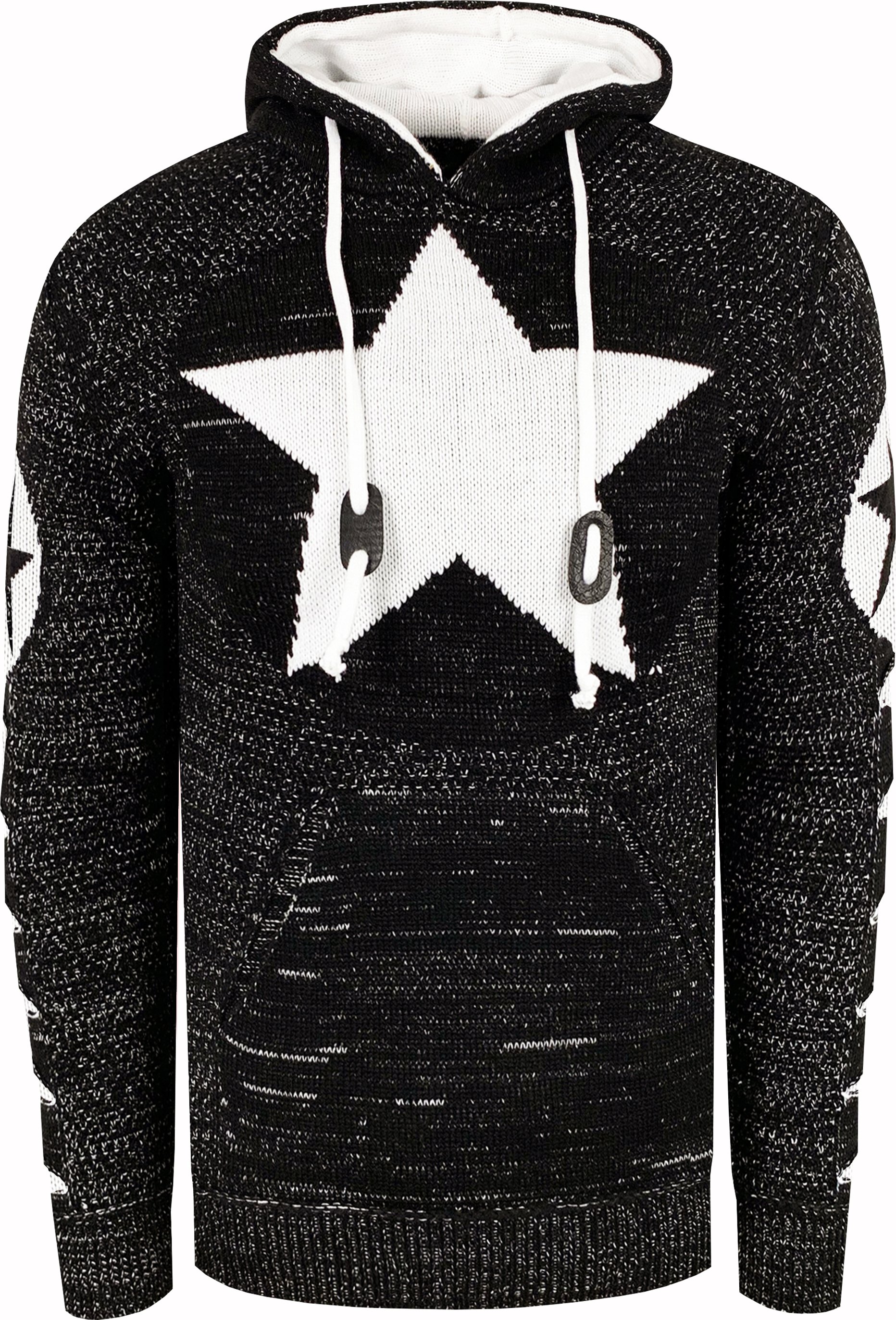 Thumbnail - Grobstrick Comic Kapuzen-Pullover