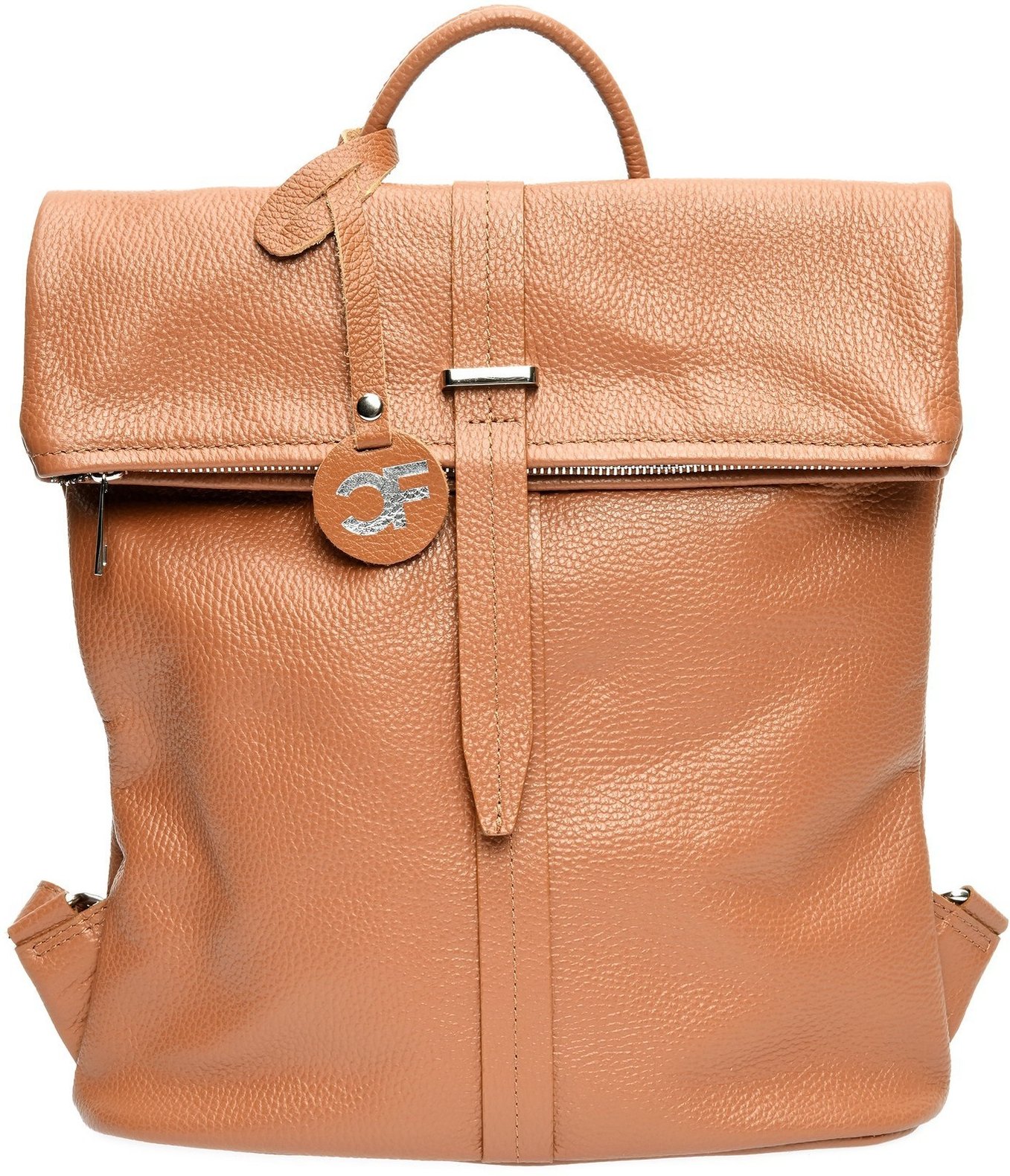 Carla Ferreri Braune Lederhandtasche