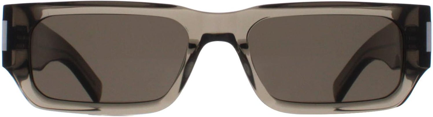 Saint Laurent Rectangle Herren Transparent Braun Grau SL660