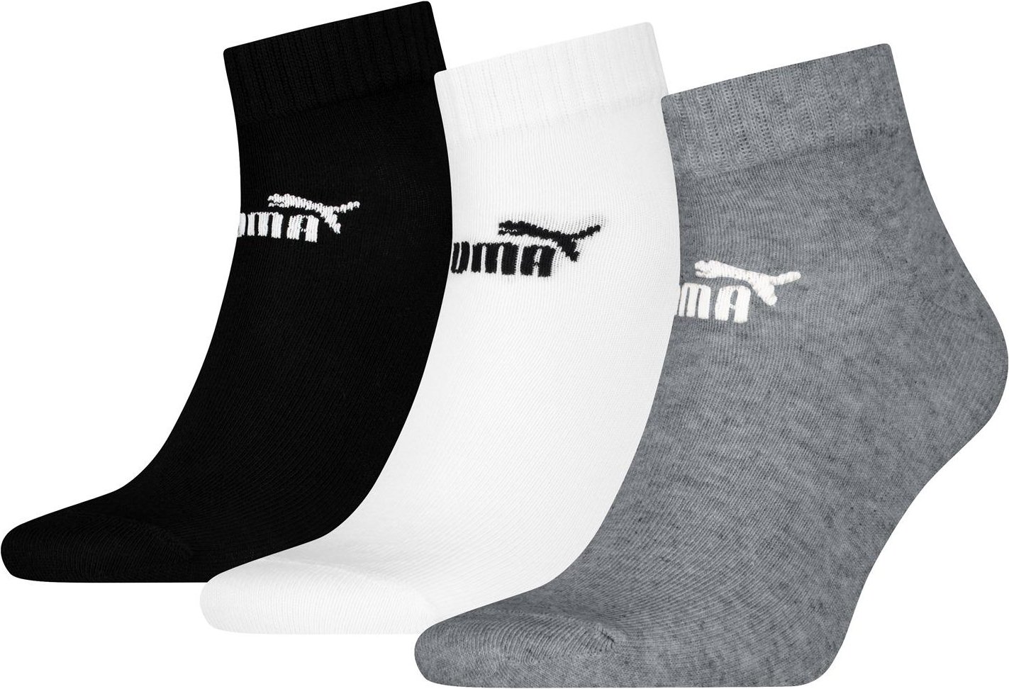 Puma - "Quarter" Knöchelsocken für Herren/Damen Unisex(3er-Pack) (Schwarz)