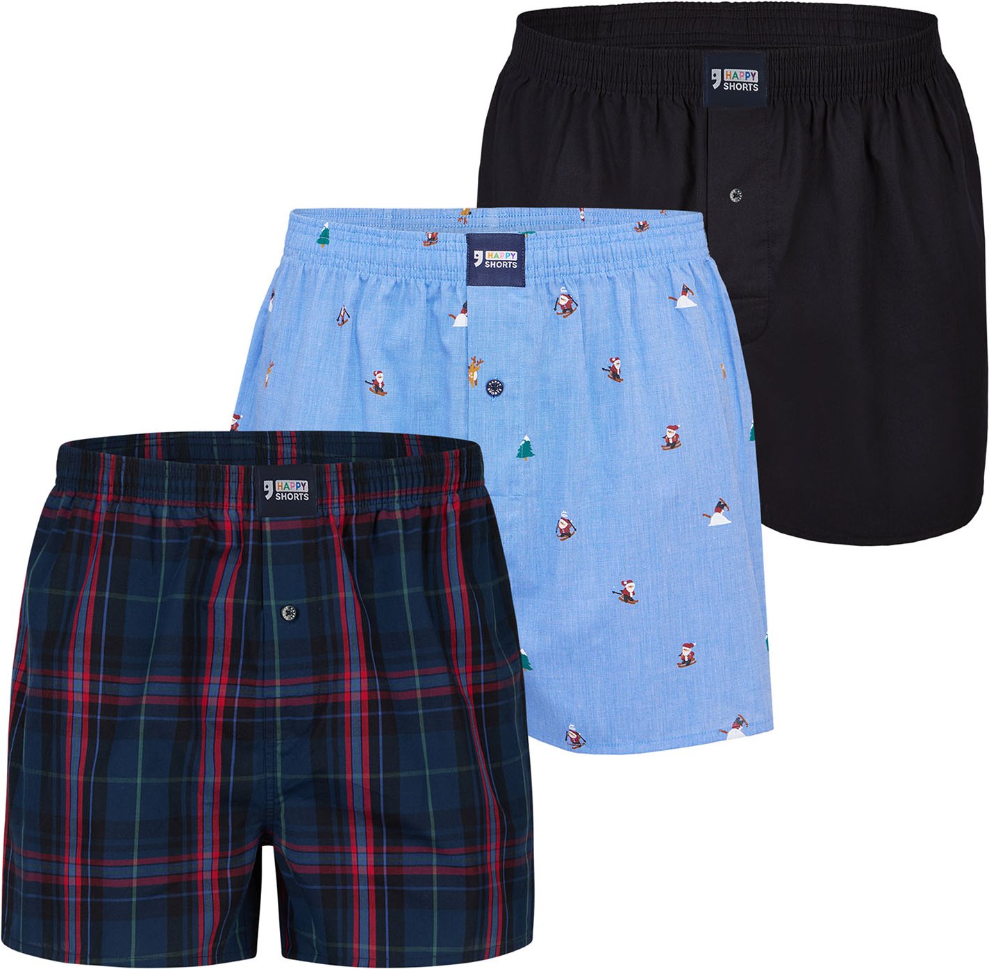 Happy Shorts Herren Boxer ChristmasBoxershorts, Unterhose, Boxerbriefs