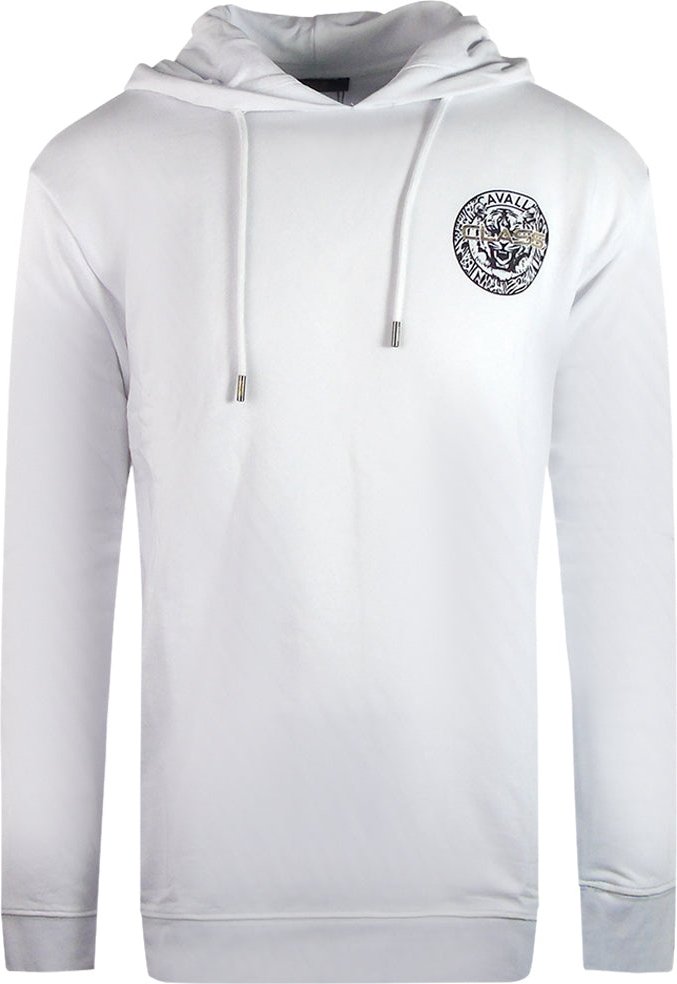 Thumbnail - Weisser Kapuzenpullover der Cavalli-Klasse mit grossem Kreisdesign