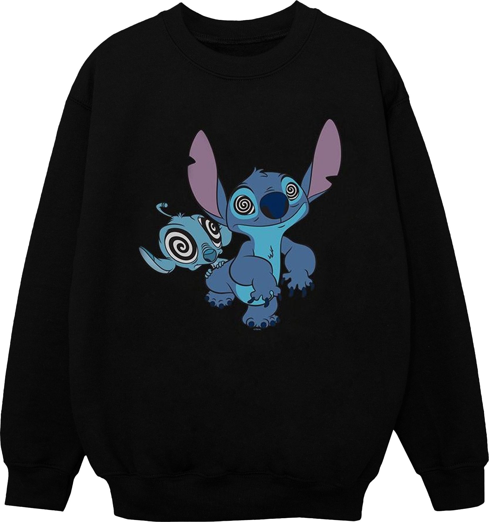Disney - "Lilo And Stitch Hypnotized" Sweatshirt für Mädchen (Schwarz)