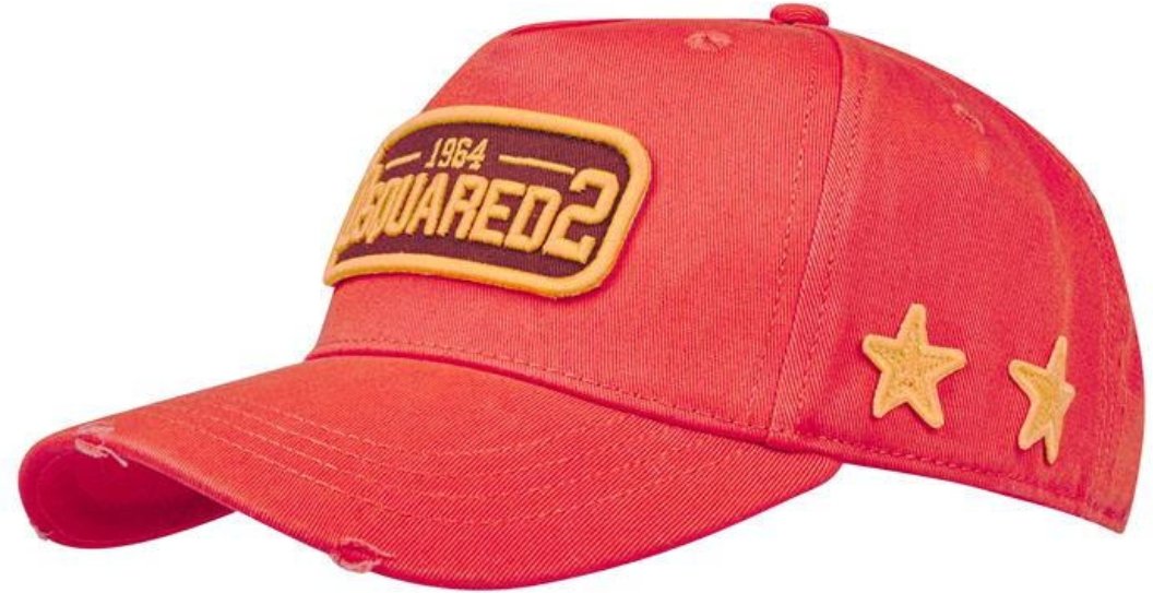 DSQUARED2 1964 Rote Kappe mit Stickerei