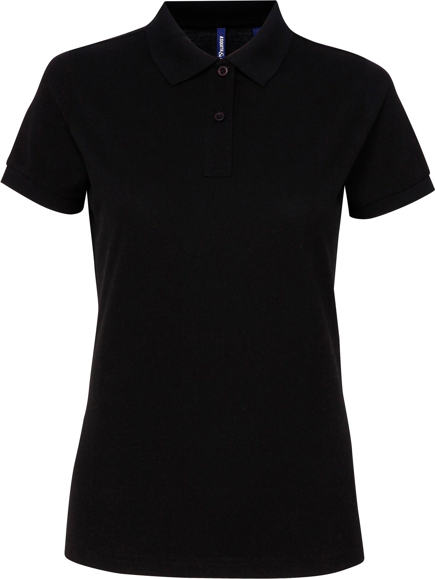 Asquith & Fox Damen/Damen Kurzarm-Poloshirt aus Performance-Mischung (Schwarz)