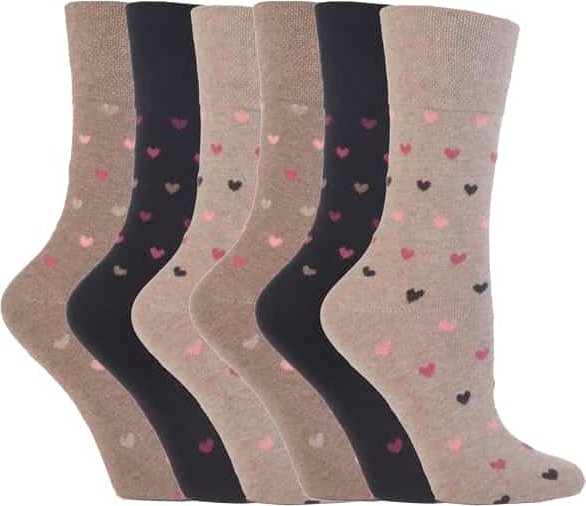 Gentle Grip - 6 Paare Damen Gentle Grip nicht elastische Socken - GG48
