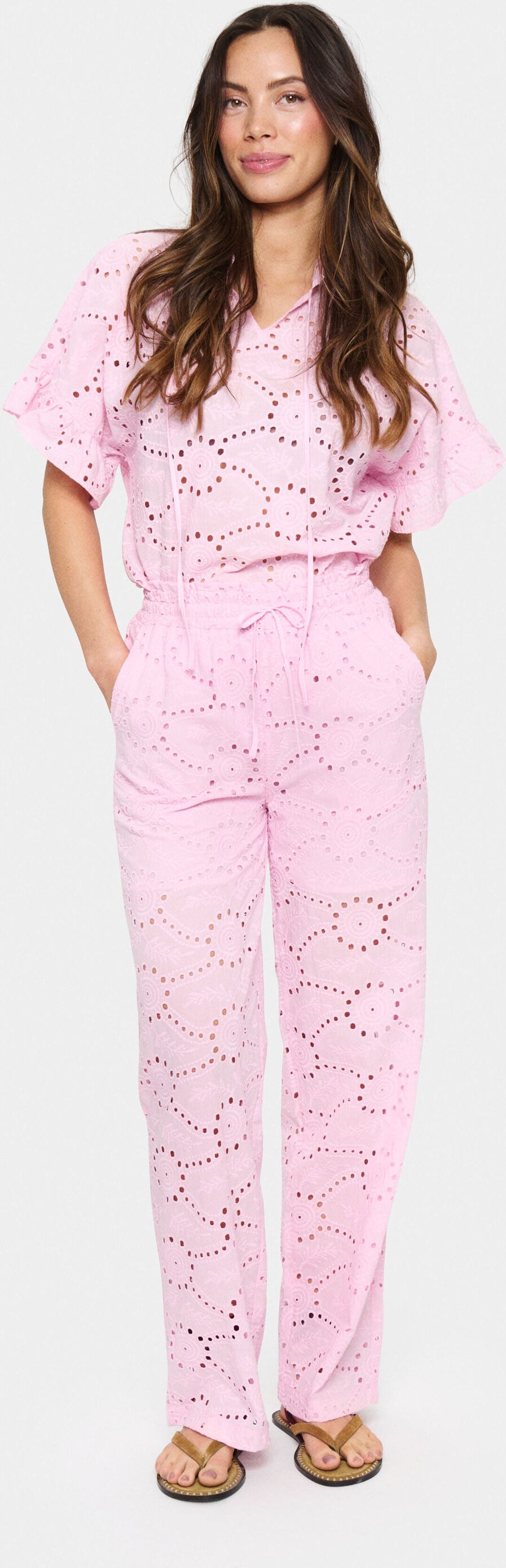 Casual Hose Gerade Passform Sweet Dreams pink