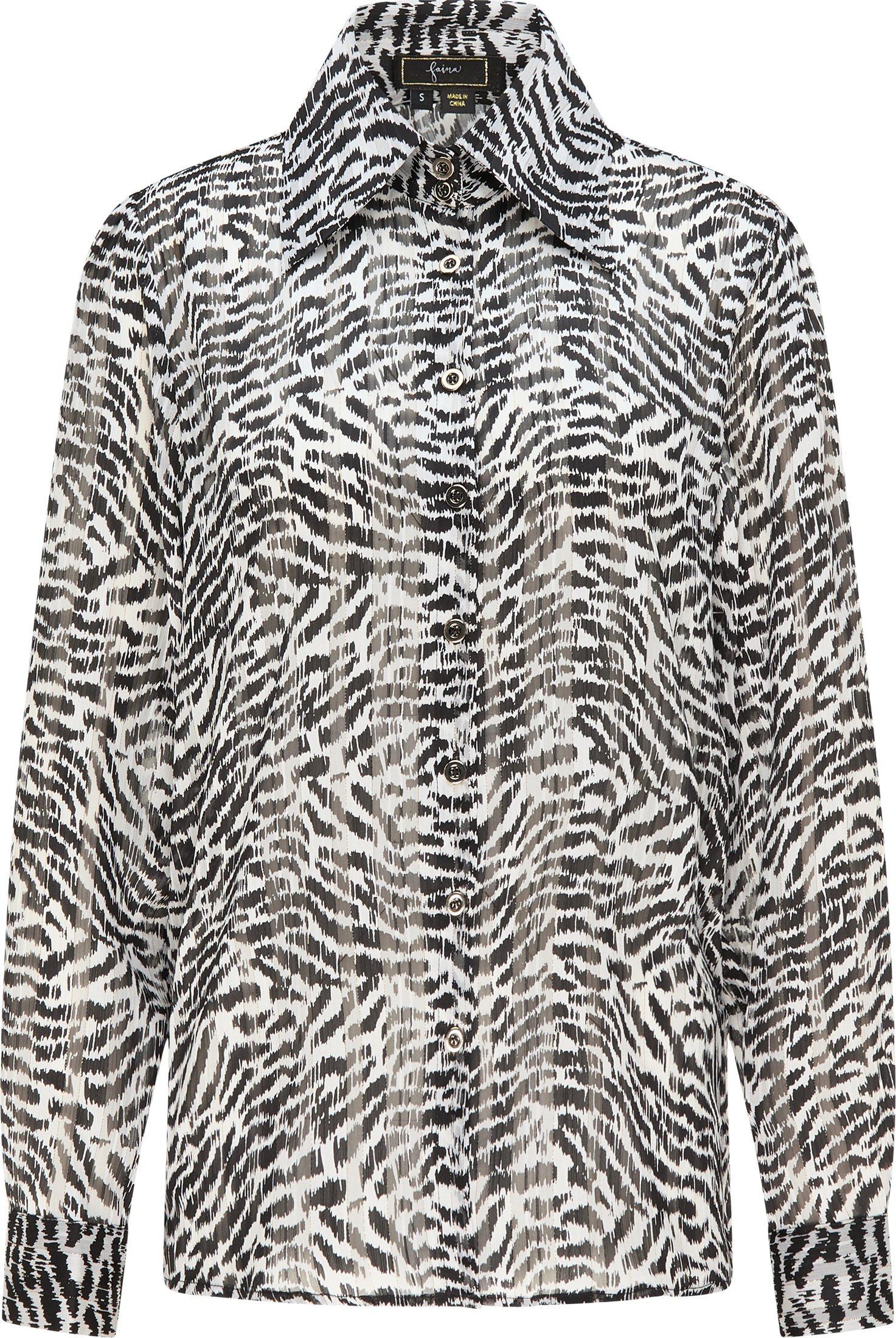 Faina Bluse Damen weiss schwarz