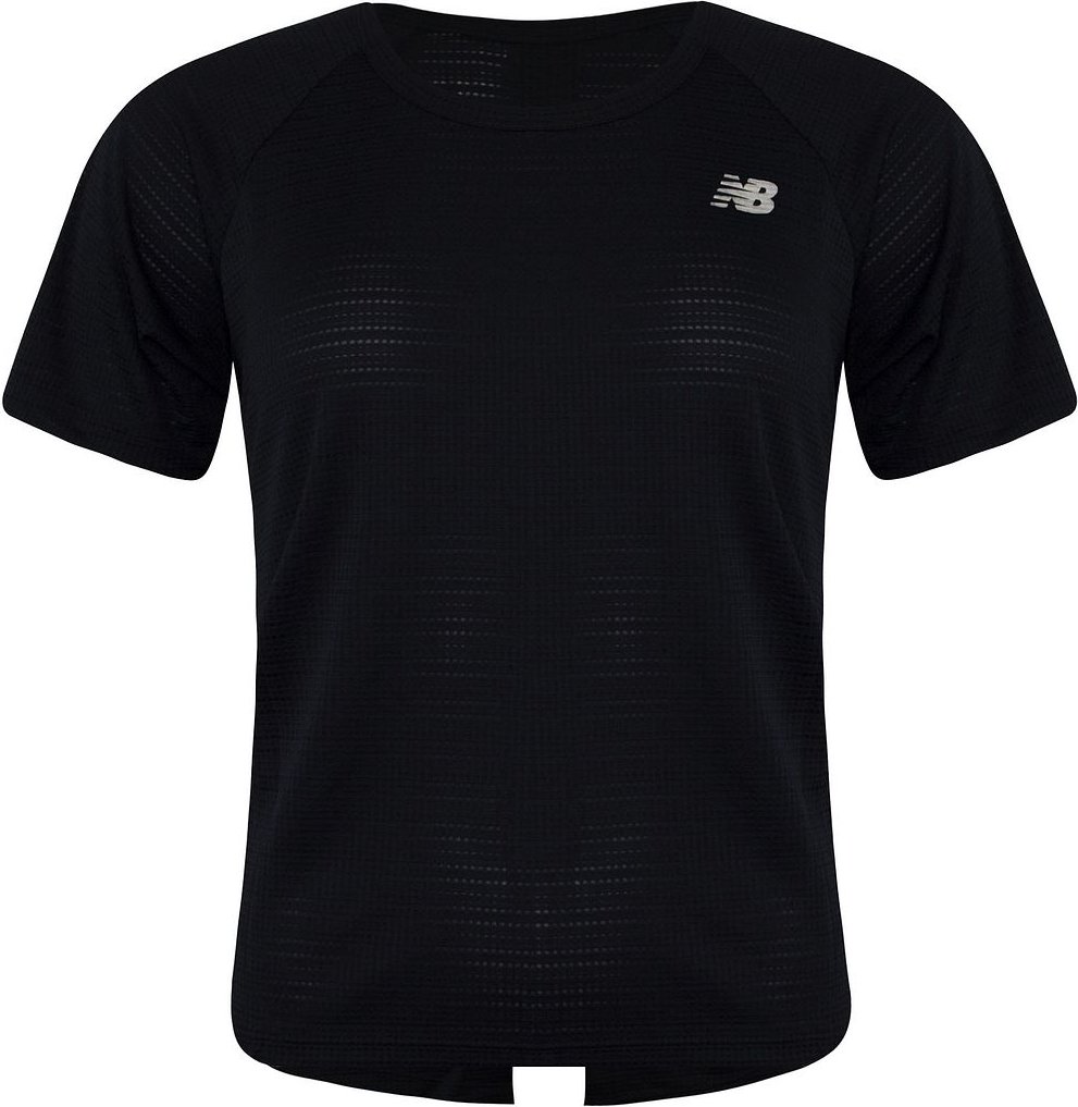 Neues Gleichgewicht Kurzarm schwarzer runder Nacken Gesamtleistung T-Shirt WT03154 Bk