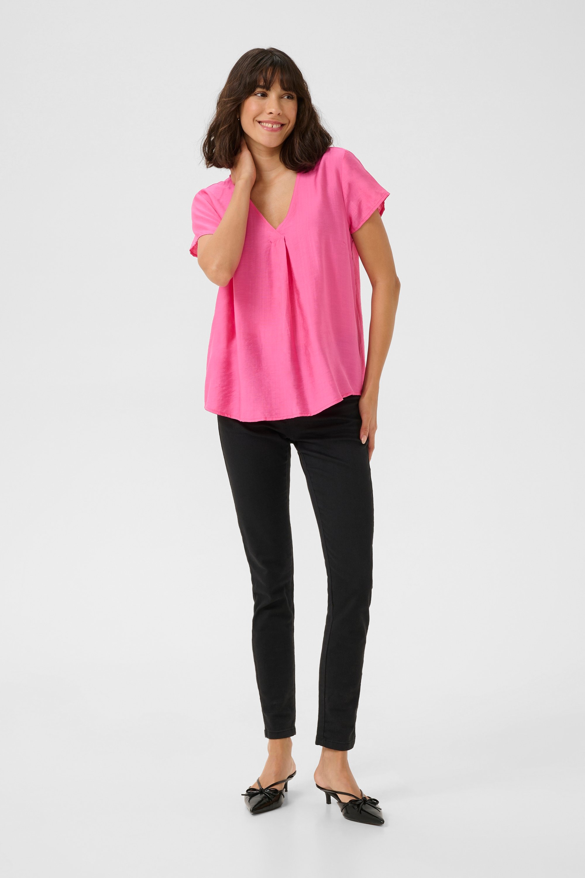 Kurzarm-Bluse Regular fit Azalea Pink CC pink