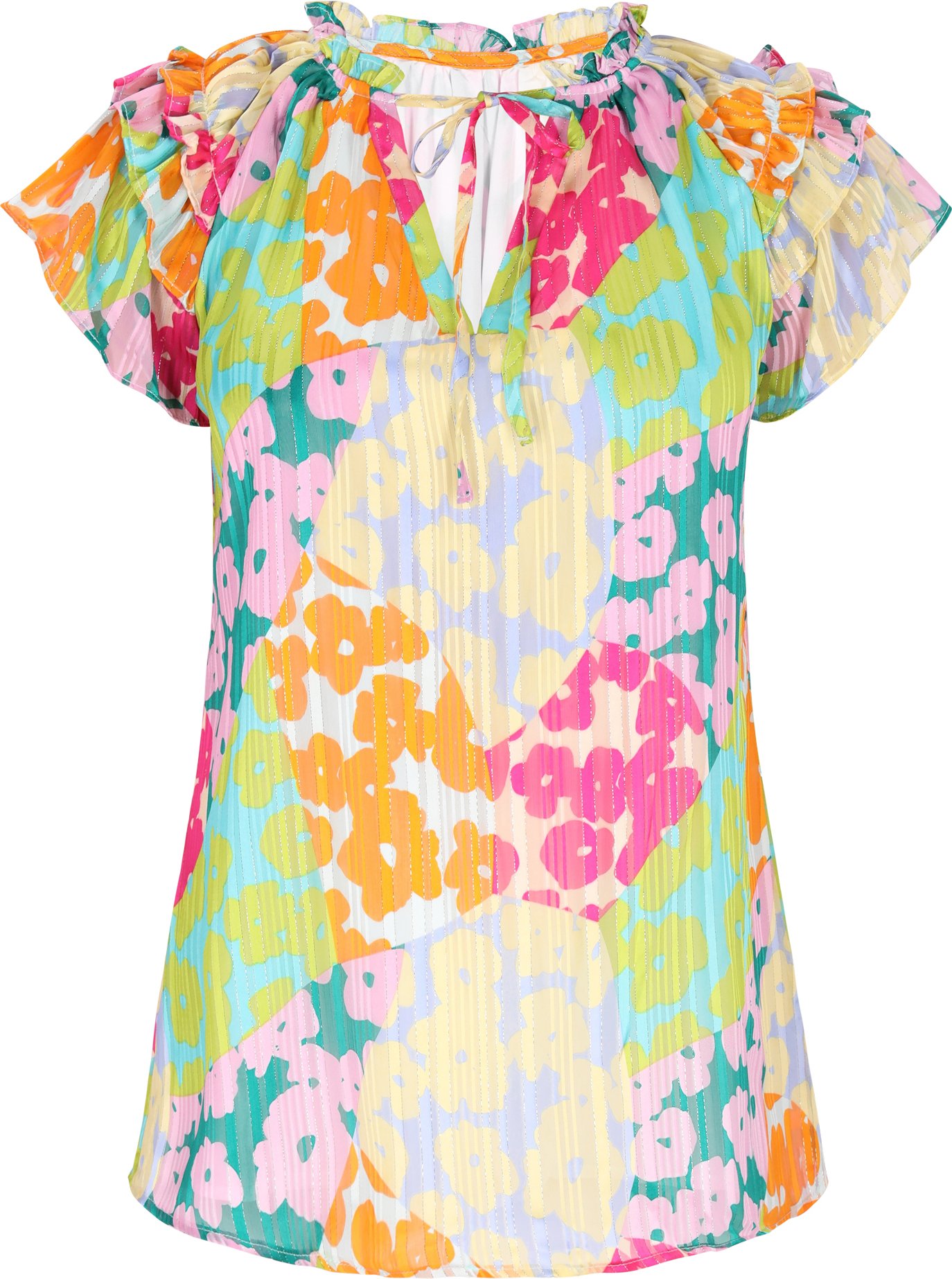 Faina Bluse Frauen mehrfarbig orange