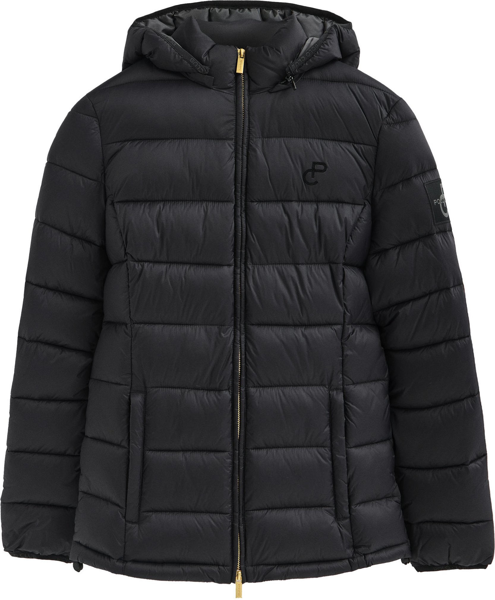 Jacke Cara Ultralight schwarz mit Polo Club-Logo