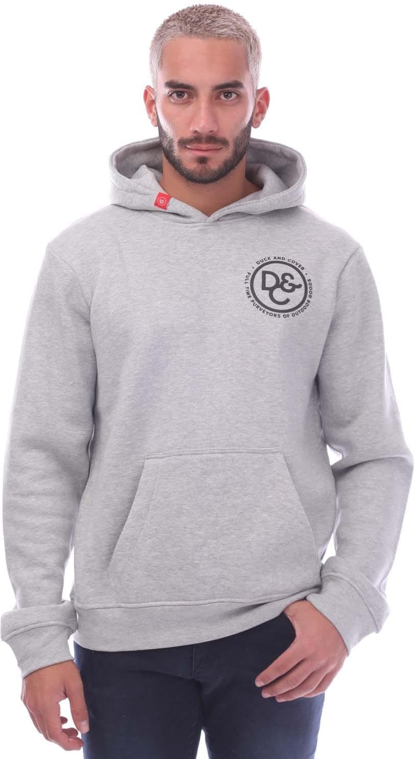 Thumbnail - Duck and Cover - "Macksony" Kapuzenpullover für Herren (Grau meliert)