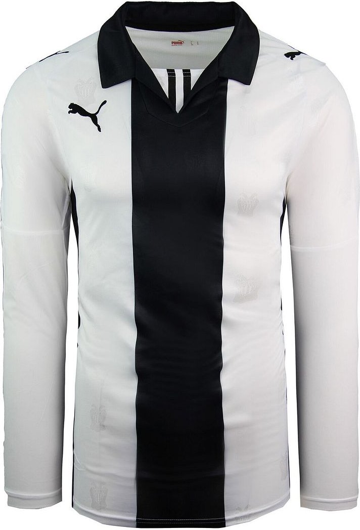 Puma Paok FC Langhülle weiße schwarze Herren Fußballtop 737221 01