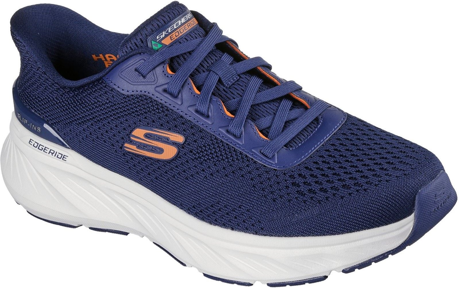 Thumbnail - Skechers Edgeride Textil Herren Sneaker Marineblau/Orange