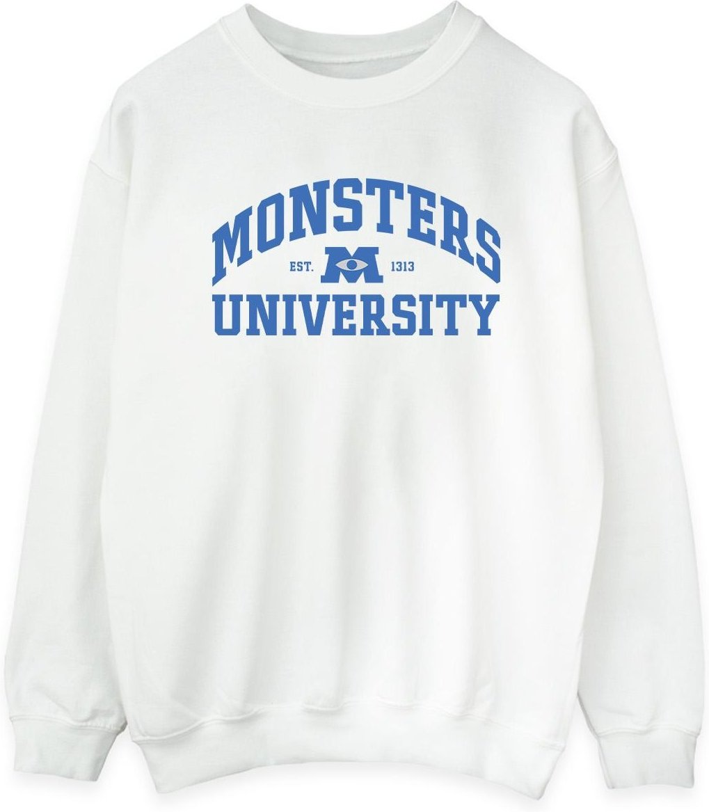 Disney Monsters University Logo-Sweatshirt für Damen/Damen (Weiß)