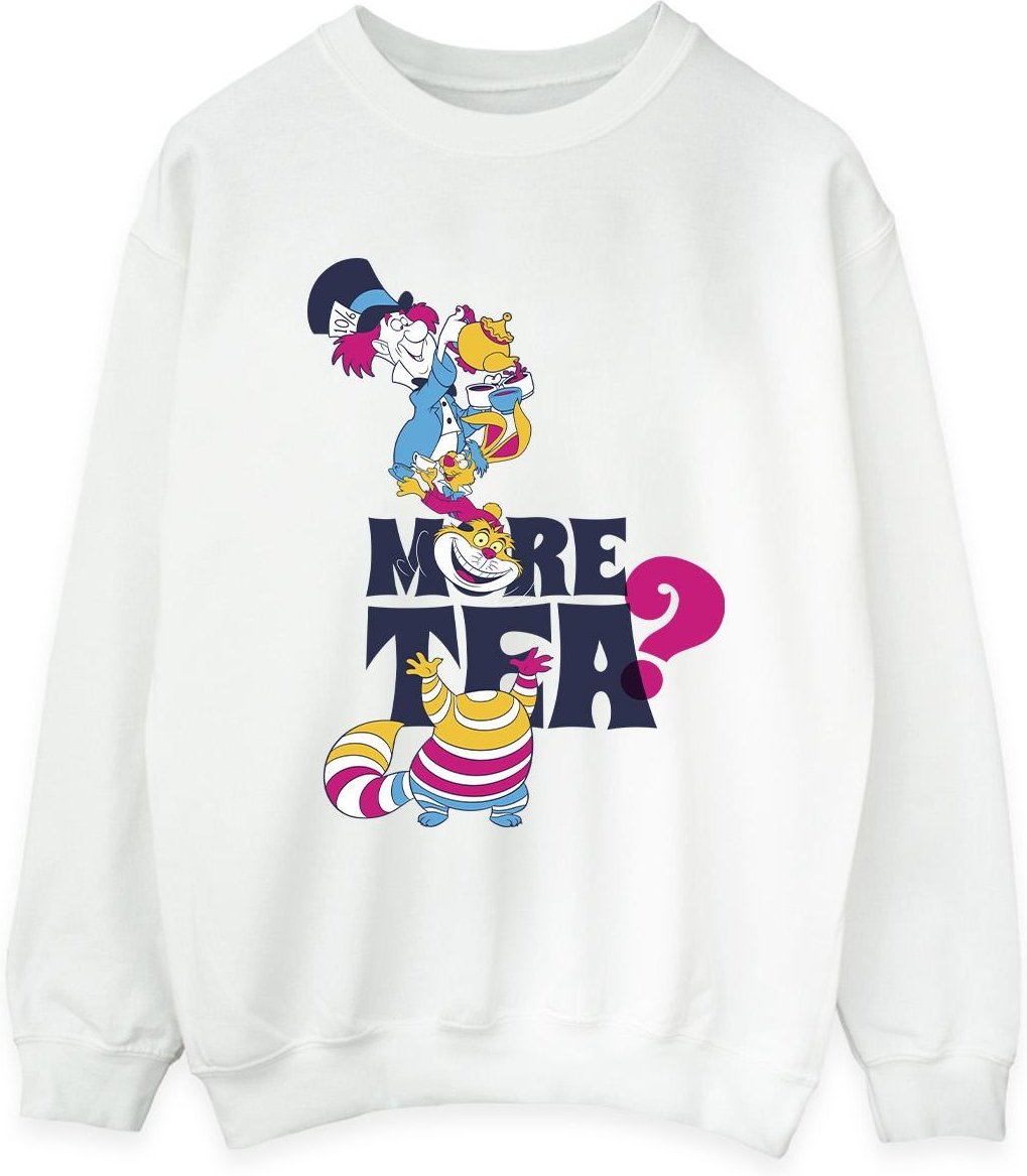 Disney - "Alice In Wonderland More Tea" Sweatshirt für Damen (Weiß)