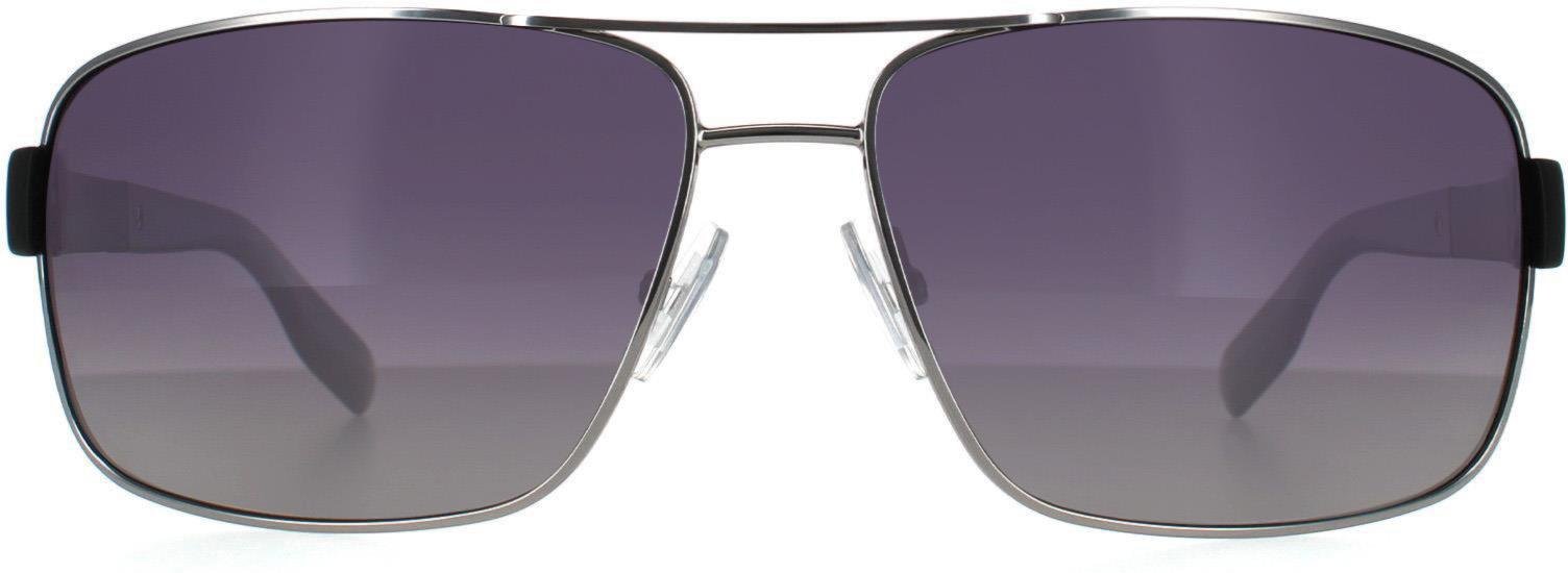 Hugo Boss Wrap Herren Ruthenium grau Gradient polarisierte Sonnenbrille