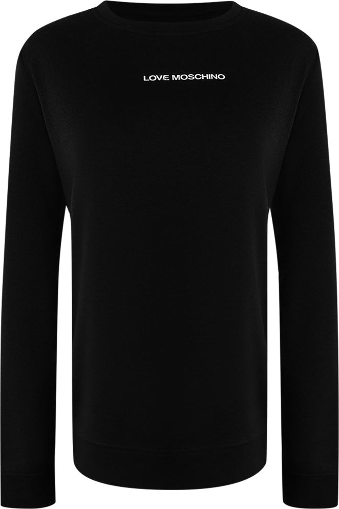 Love Moschino Sweatshirt Mit Kleinem Logo, Schwarz