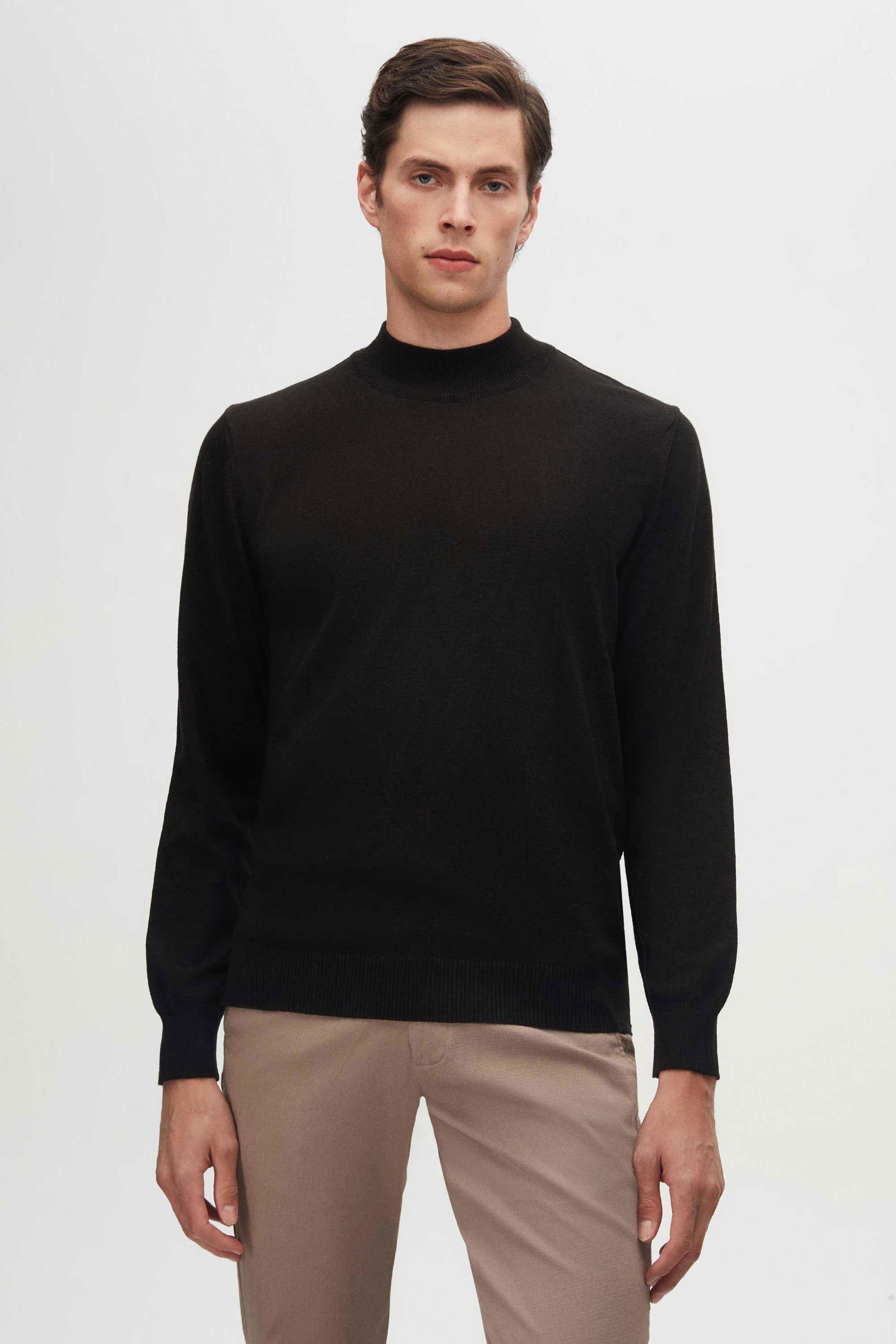 Ds Damat Regular Fit Baumwollmischung Halb-Rollkragen-Strickpullover