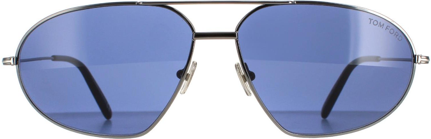 Tom Ford Aviator Herren glänzend Gunmetal blau Bradford FT0771