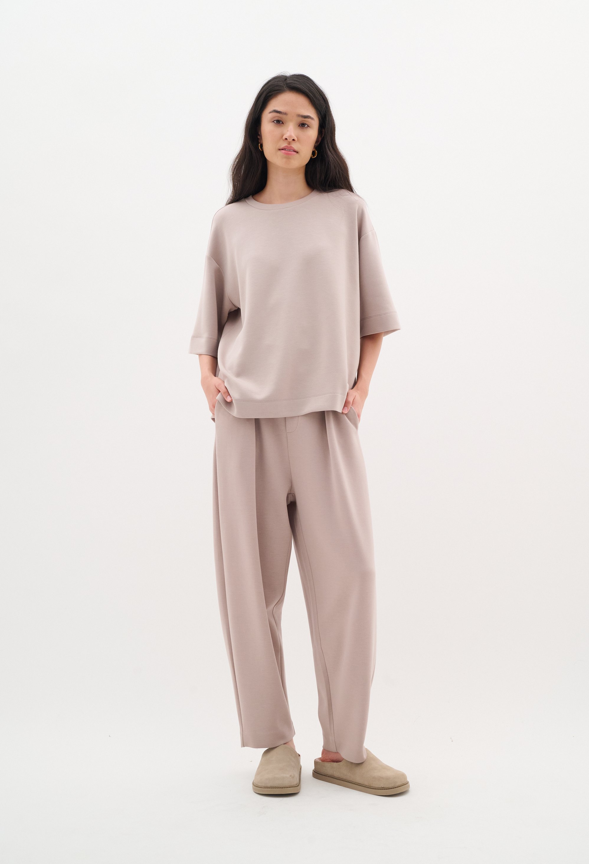 Strickhose Relaxed fit Clay beige