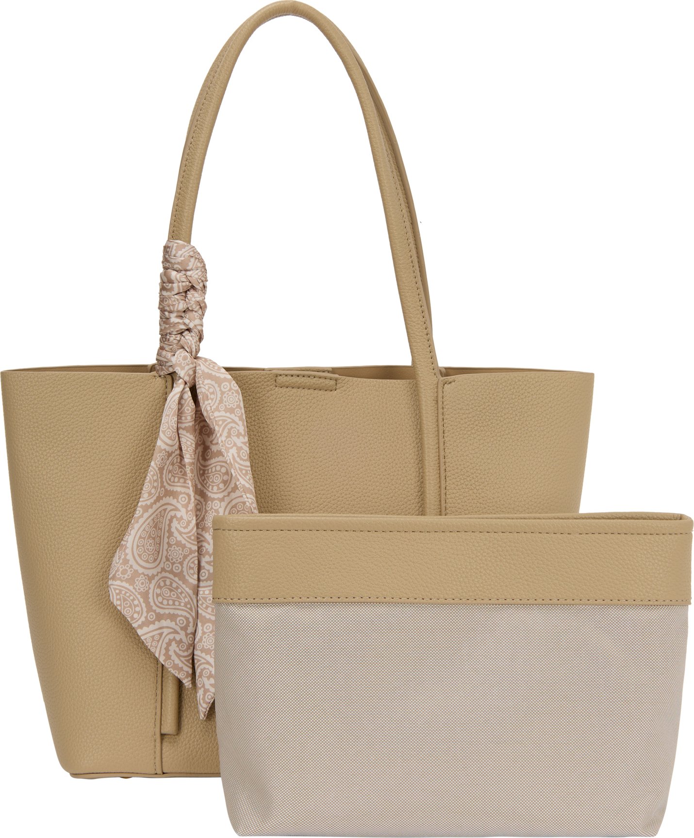 FELIPA 2-IN-1-Tragetaschen-Set 2-IN-1-Tragetaschen-Set Frauen Helles Khaki