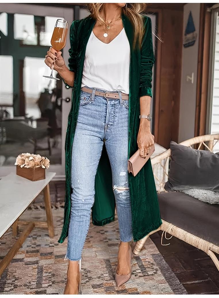 Thumbnail - Damen Offen Front Langarmmantel