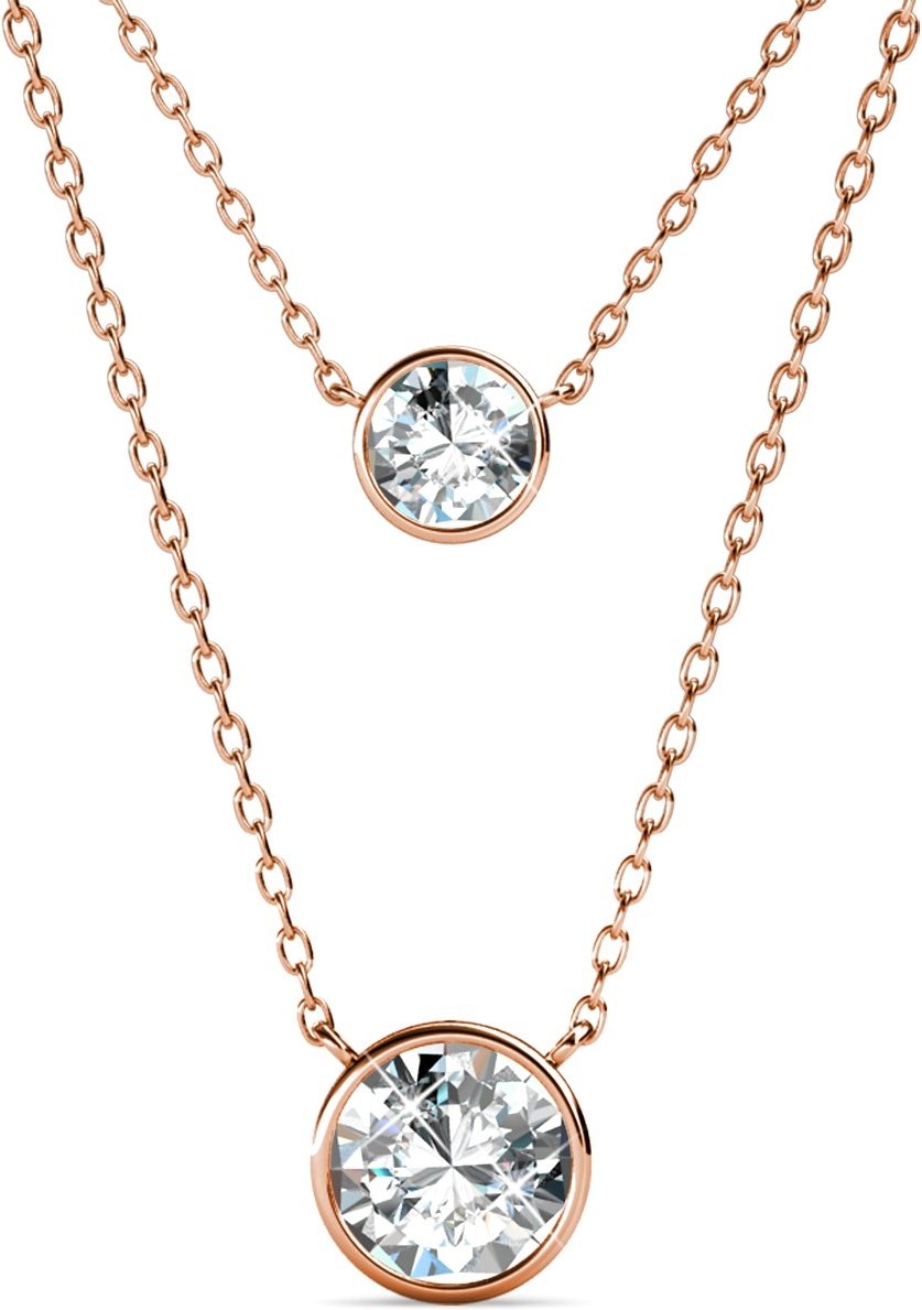 Juliet Anhänger - Roségold und Kristall