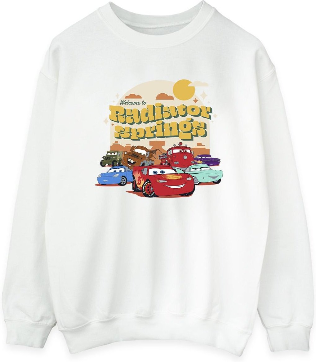 Disney - "Cars Radiator Springs Group" Sweatshirt für Damen (Weiß)
