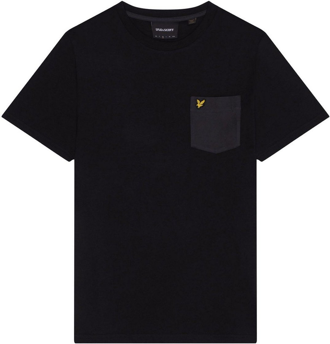Lyle & Scott - T-Shirt Ton in Ton Tasche für Herren (Schwarz)